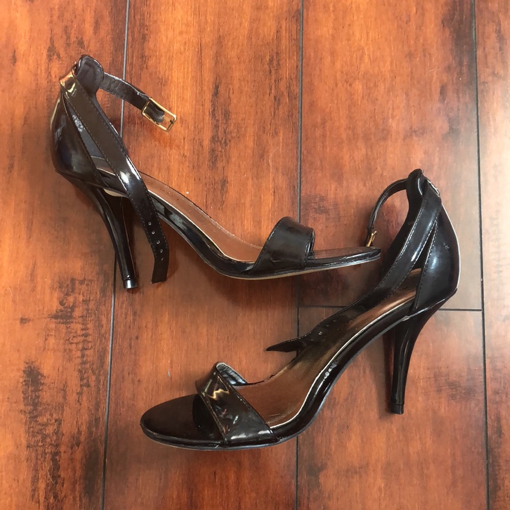 Black strappy heels